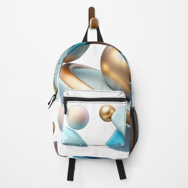 Item preview, geometric shapes,gold,blue abstract design designed and sold by Creative88Art.