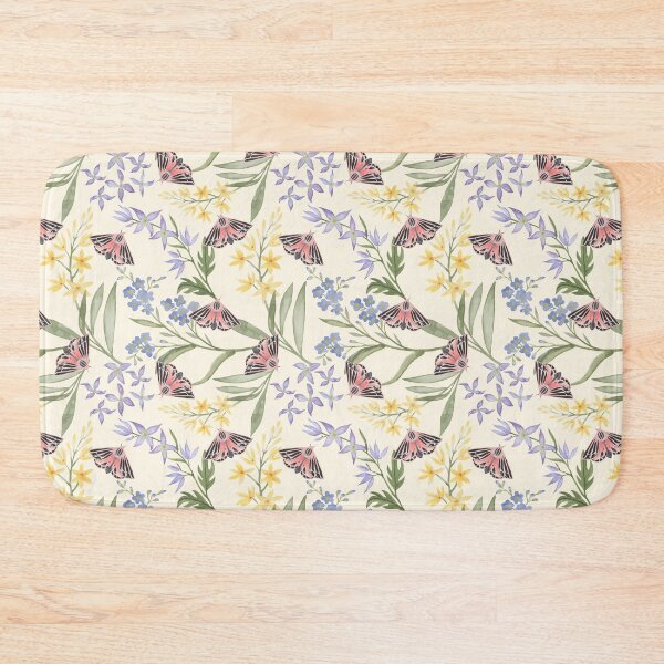 Item preview,  Tiger moth and flowers pattern - yellow designed and sold by LindaSitniece.
