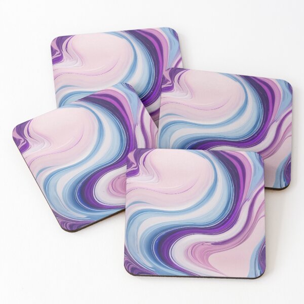 Item preview, Liquid Abstract In Purple, Pink, Blue And White designed and sold by SeamPix.