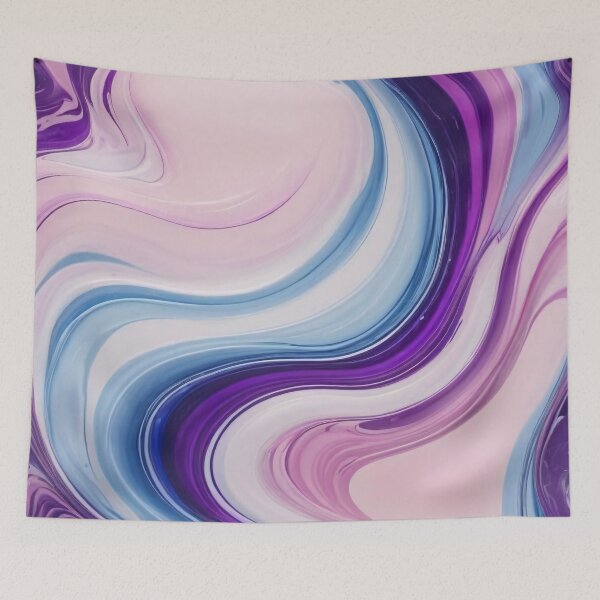 Item preview, Liquid Abstract In Purple, Pink, Blue And White designed and sold by SeamPix.