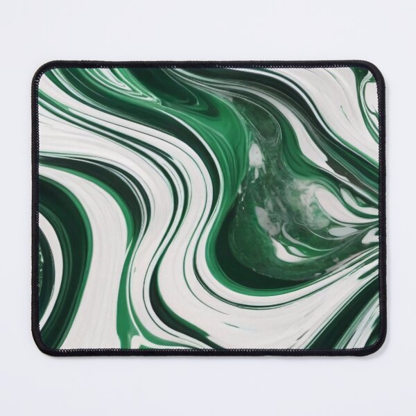 Item preview, Liquid Abstract In Green And White designed and sold by SeamPix.