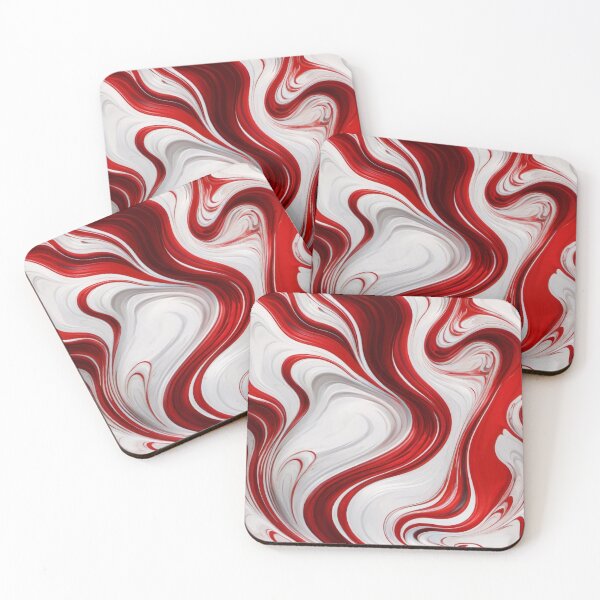 Item preview, Liquid Abstract In Red And White designed and sold by SeamPix.