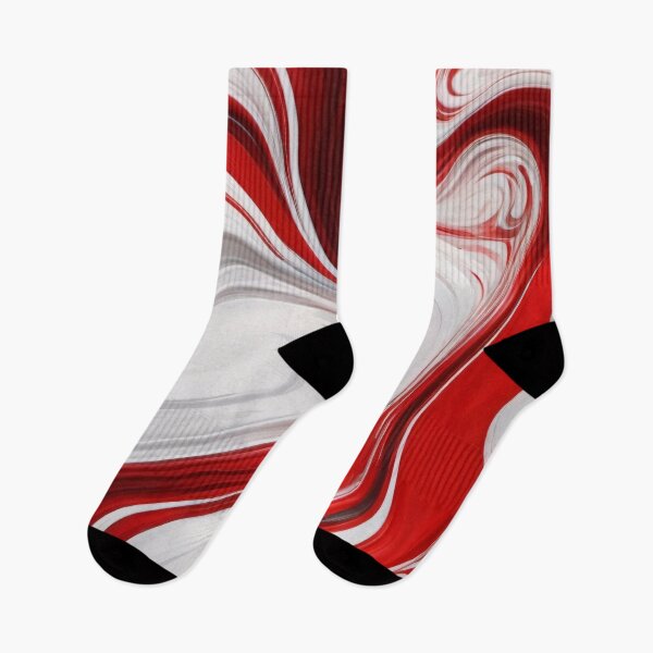 Item preview, Liquid Abstract In Red And White designed and sold by SeamPix.