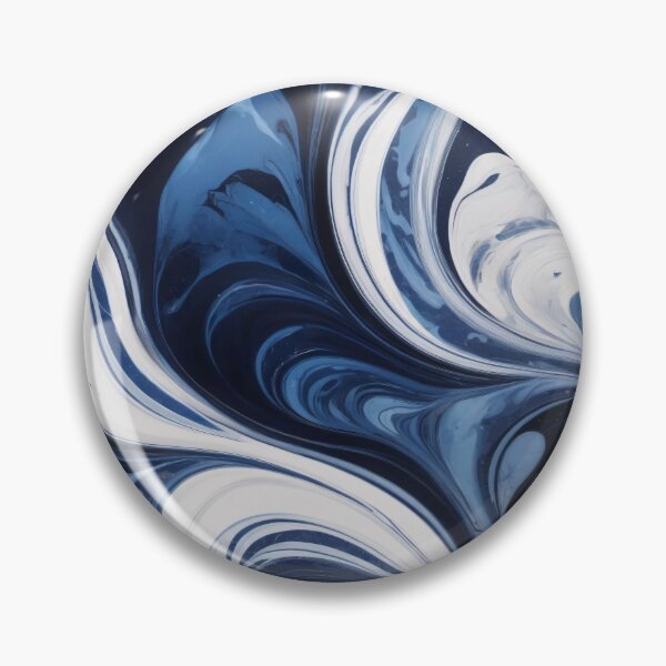 Item preview, Liquid Abstract In Navy, Blue And White designed and sold by SeamPix.