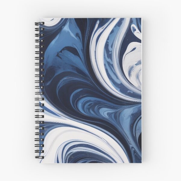 Item preview, Liquid Abstract In Navy, Blue And White designed and sold by SeamPix.