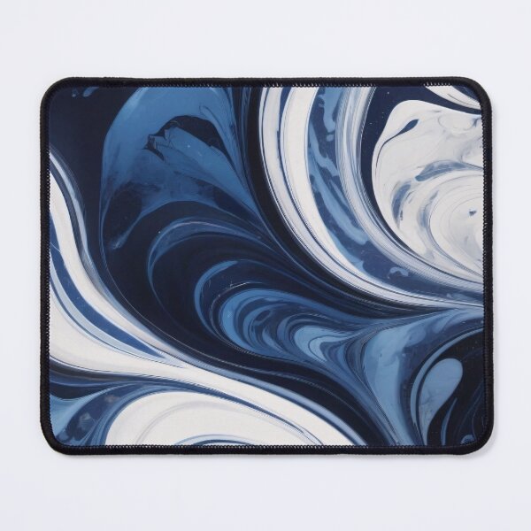 Item preview, Liquid Abstract In Navy, Blue And White designed and sold by SeamPix.