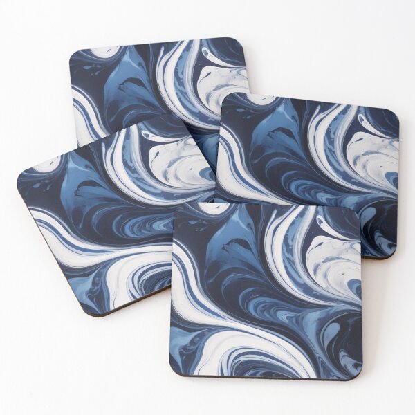 Item preview, Liquid Abstract In Navy, Blue And White designed and sold by SeamPix.