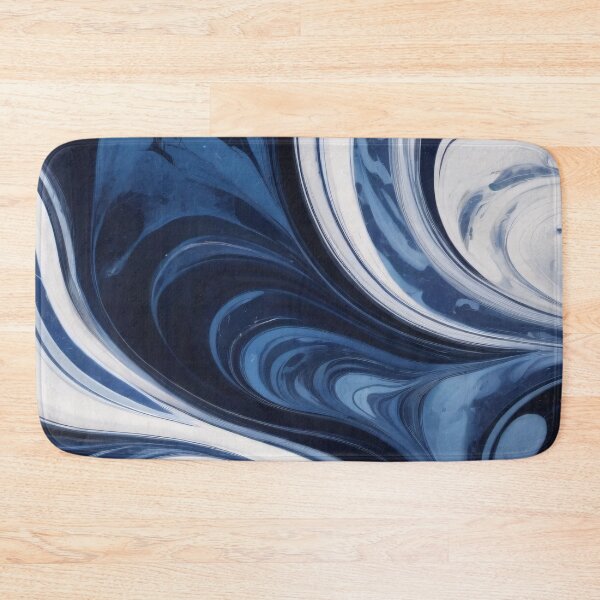 Item preview, Liquid Abstract In Navy, Blue And White designed and sold by SeamPix.