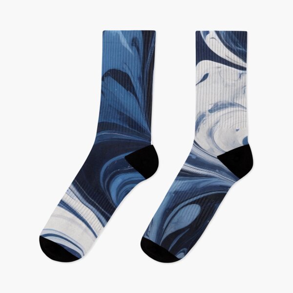 Item preview, Liquid Abstract In Navy, Blue And White designed and sold by SeamPix.