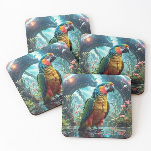 Item preview, colorful fantasy jungle parrot designed and sold by dimitrisbar.