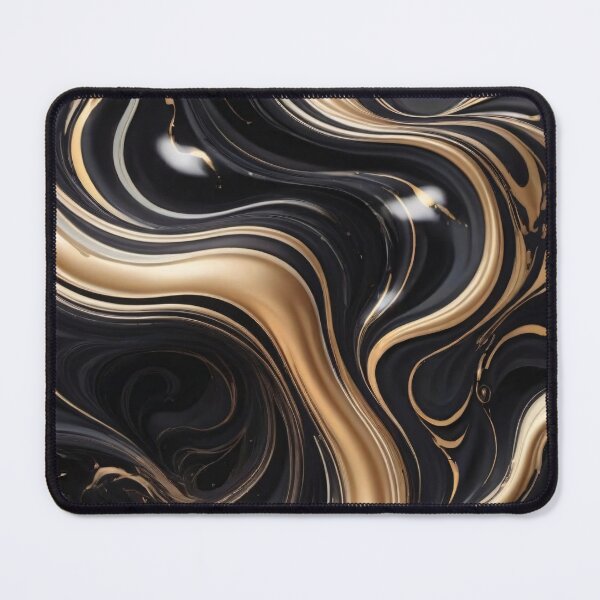 Item preview, Liquid Abstract In Black And Gold designed and sold by SeamPix.