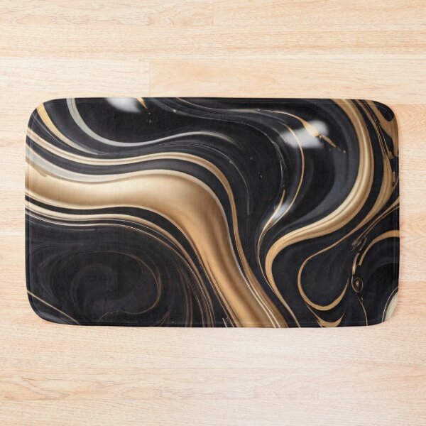 Item preview, Liquid Abstract In Black And Gold designed and sold by SeamPix.