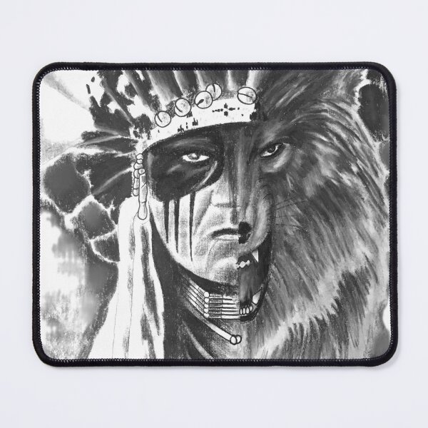 Item preview, Indian/wolf designed and sold by MatrixTattoo.