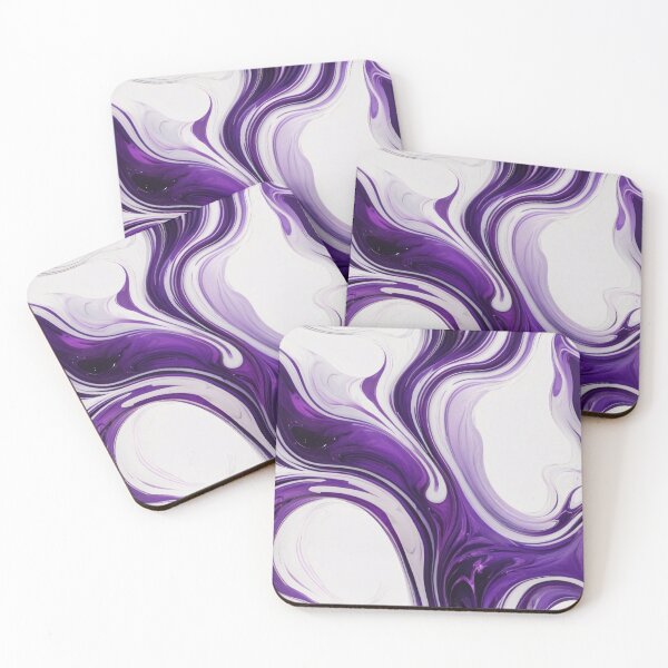 Item preview, Liquid Abstract In Purple And White designed and sold by SeamPix.