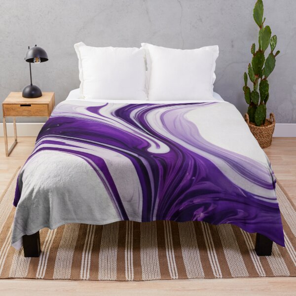 Item preview, Liquid Abstract In Purple And White designed and sold by SeamPix.