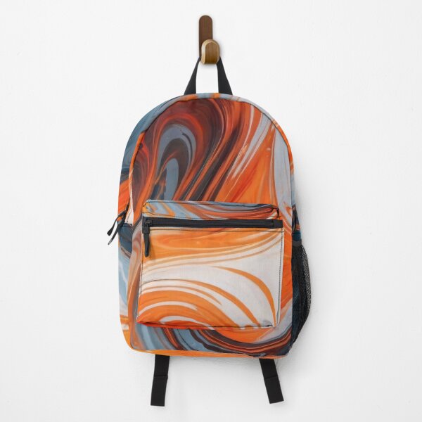 Item preview, Liquid Abstract In Orange, Navy, Gray And White designed and sold by SeamPix.