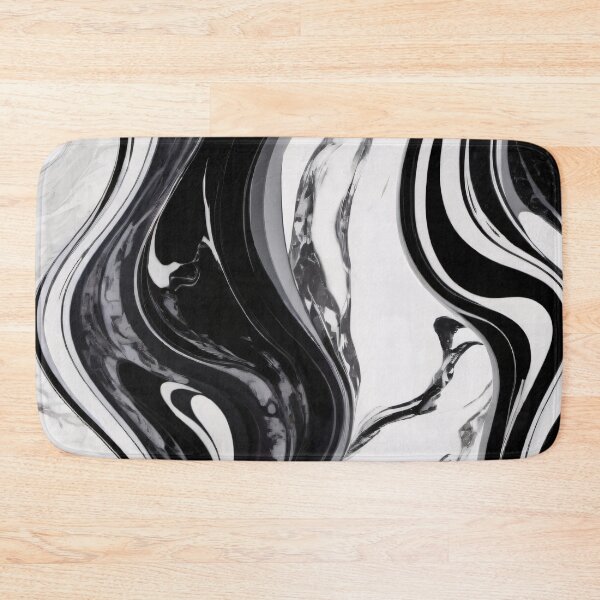 Item preview, Liquid Abstract In Black And White designed and sold by SeamPix.