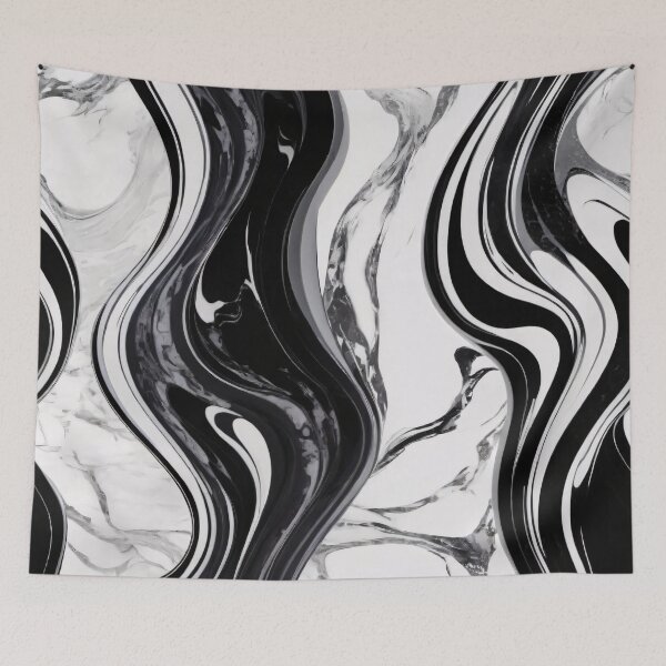 Item preview, Liquid Abstract In Black And White designed and sold by SeamPix.