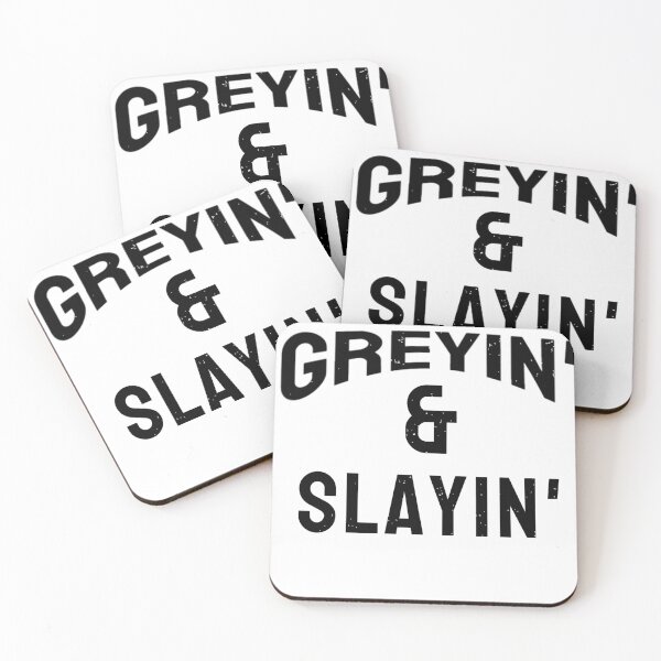 Item preview, Greyin And Slayin Funny Grey Hair Don't Care designed and sold by ceddybaby612.