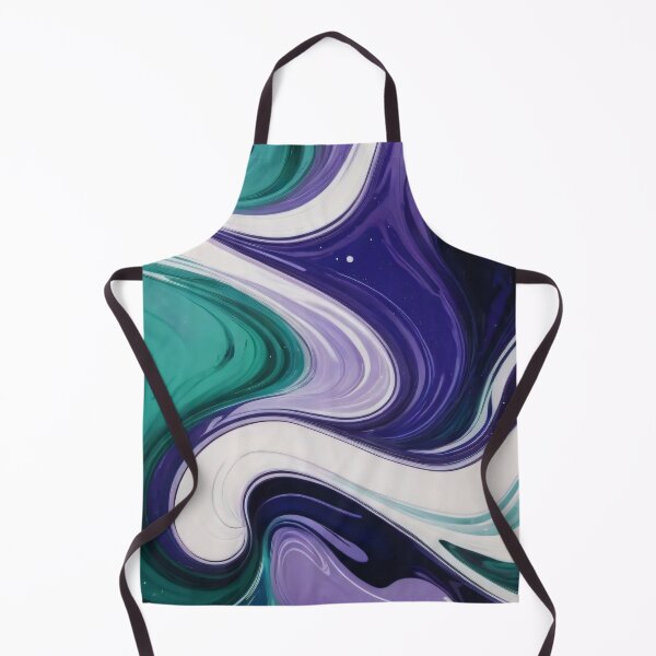 Item preview, Liquid Abstract In Deep Blue, Emerald Green, Violet And White designed and sold by SeamPix.