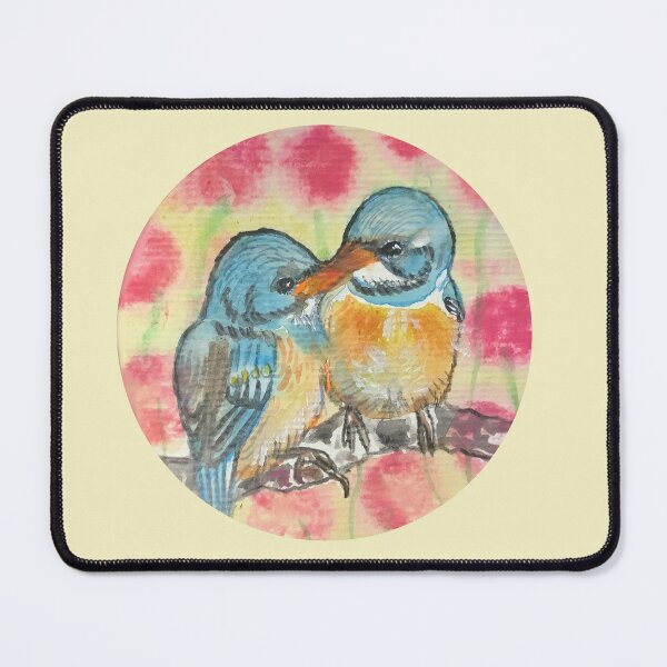 Item preview, Romantic birds couple watercolor designed and sold by altairaleon.