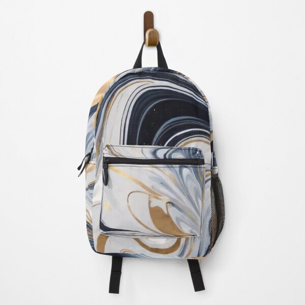 Item preview, Liquid Abstract In Navy, Gold And White designed and sold by SeamPix.