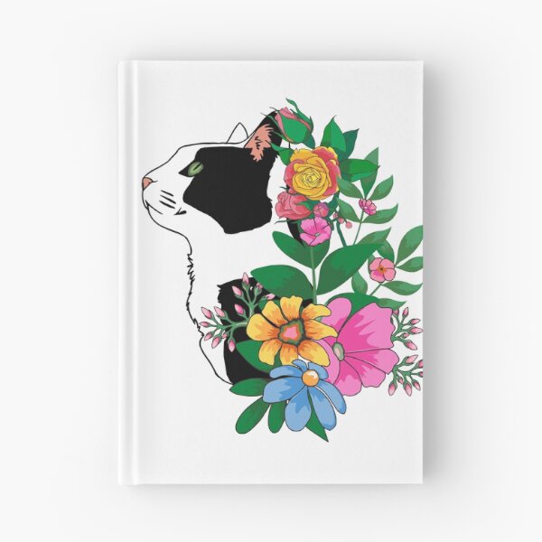 Item preview, Tuxedo cat among flowers, funny cat designed and sold by MoSaid.