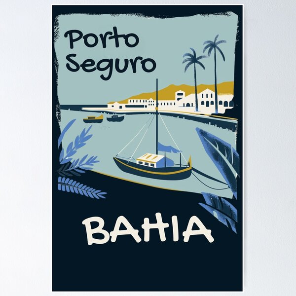Item preview, Una ilustración de viajes vintage de Porto Seguro - Bahía - Brasil  designed and sold by GoodOldVintage.