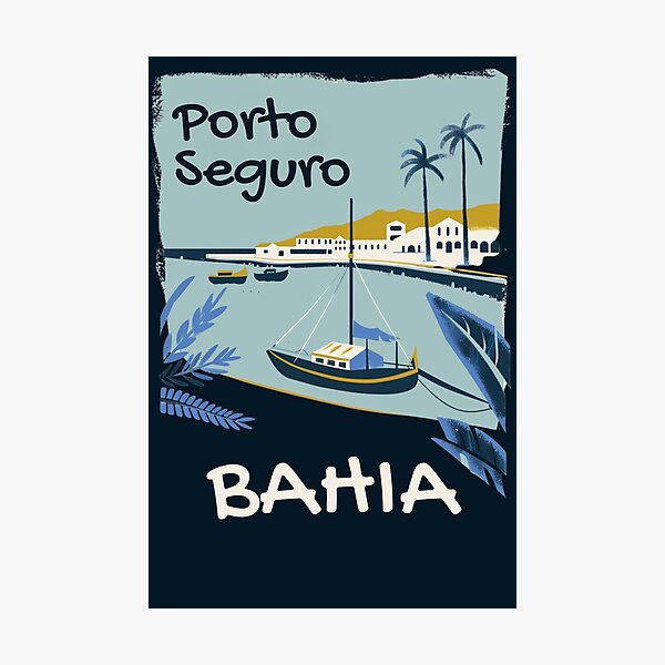 Item preview, Una ilustración de viajes vintage de Porto Seguro - Bahía - Brasil  designed and sold by GoodOldVintage.