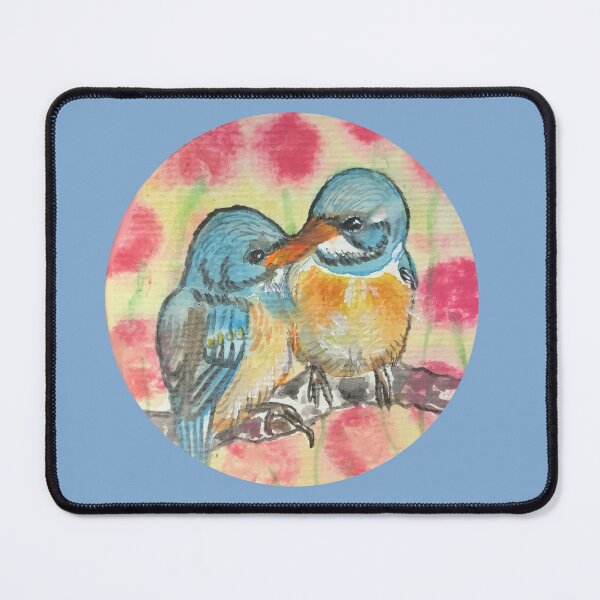 Item preview, Romantic birds couple watercolor designed and sold by altairaleon.