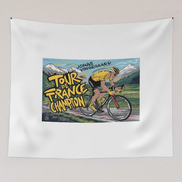 Item preview, Jonas Vingegaard: Tour de France Champion - Dynamic Cycling Race Design designed and sold by Colorful-Garden.