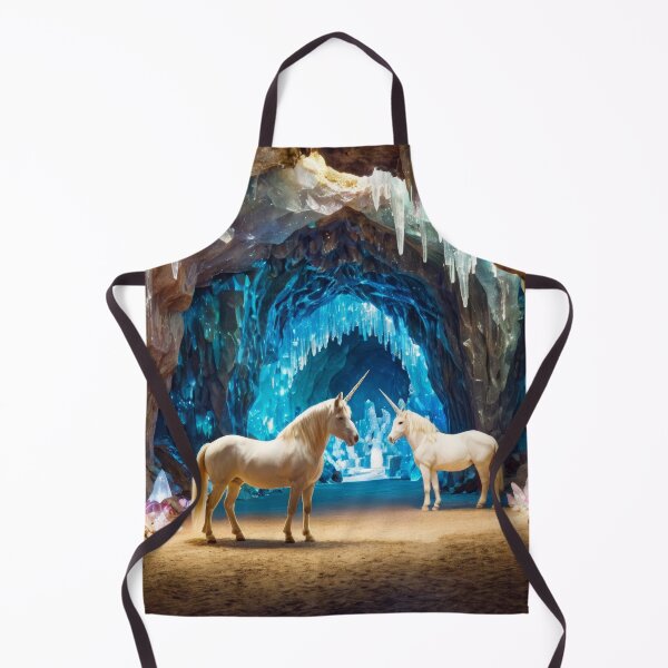 Item preview, fantasy unicorn cave with colorful crystals designed and sold by dimitrisbar.