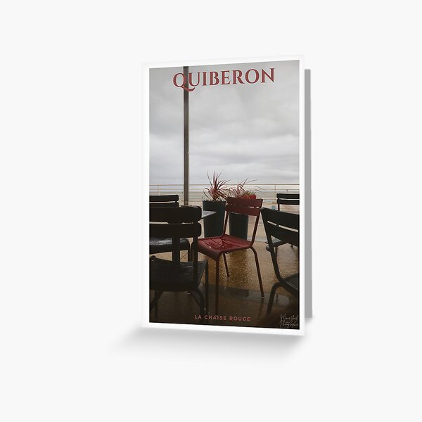 Aperçu de l'œuvre Quiberon, la chaise rouge - Affiches nommées créée et vendue par minneyael.