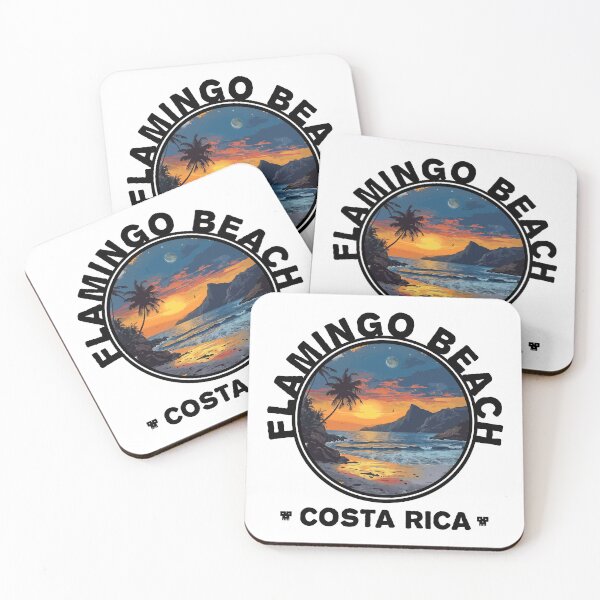 Item preview, Flamingo Beach - Costa Rica (with Black Lettering) designed and sold by VelvetRoom.
