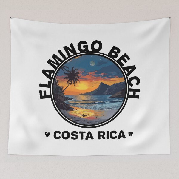 Item preview, Flamingo Beach - Costa Rica (with Black Lettering) designed and sold by VelvetRoom.