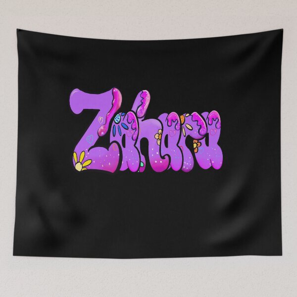 Item preview, Zahara popular girls name woman women’s first name in purple drip calligraphy Zahara designed and sold by Artonmytee.