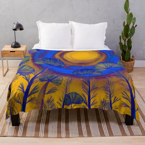 Item preview, Festival atmosphere, psychedelic forest –orange, orange, navy blue.2 designed and sold by My-fake-places.