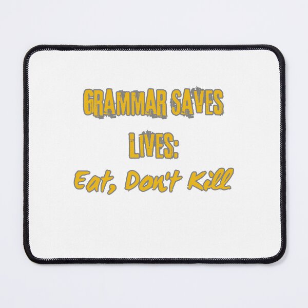 Item preview, Funny Grammar T-Shirt: 'Grammar Saves Lives, Comma, Don't Kill' Design" designed and sold by StyleFused.