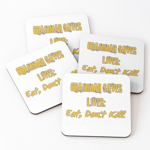 Item preview,  Funny Grammar T-Shirt: 'Grammar Saves Lives, Comma, Don't Kill' Design" designed and sold by StyleFused.