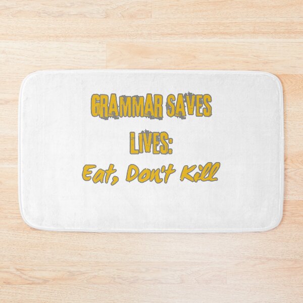 Item preview,  Funny Grammar T-Shirt: 'Grammar Saves Lives, Comma, Don't Kill' Design" designed and sold by StyleFused.