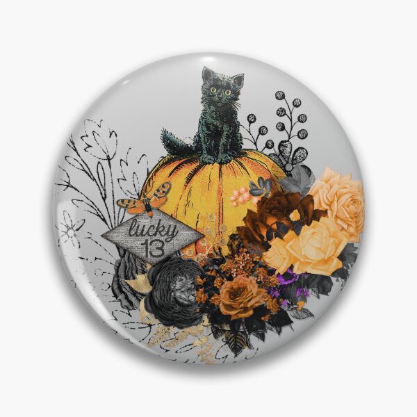 Item preview, Lucky 13 Black Cat designed and sold by CalicoCollage.