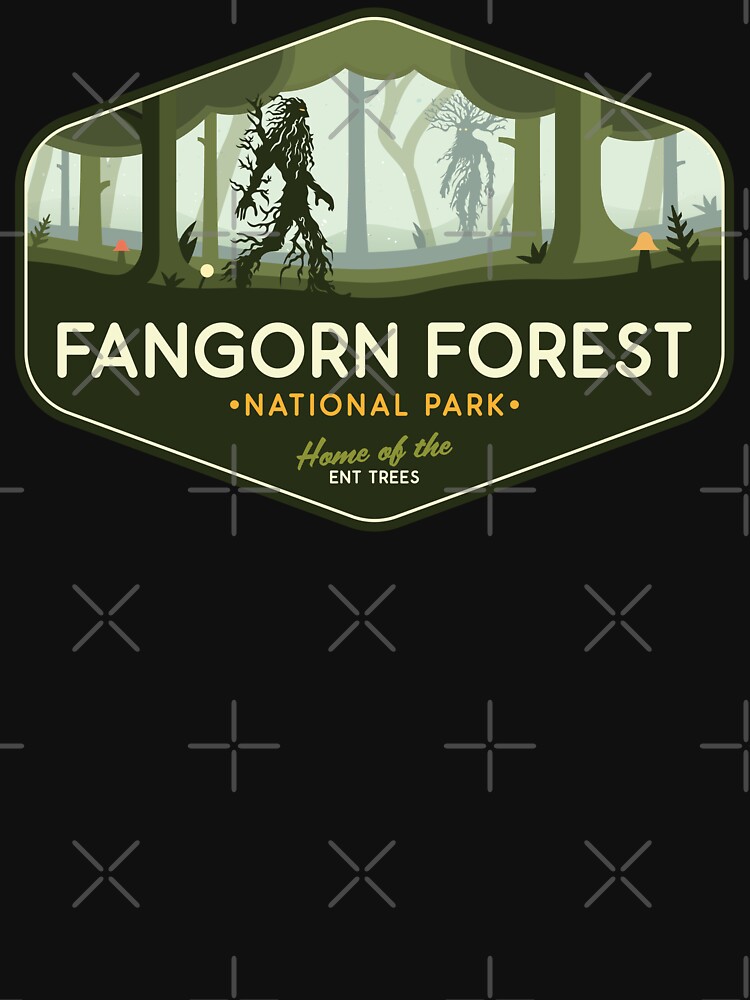 Imagen 7 de 7, Camiseta clásica con la obra Parque Nacional del Bosque de Fangorn: ¡hogar de los árboles Ent!, diseñada y vendida por magrodanny.