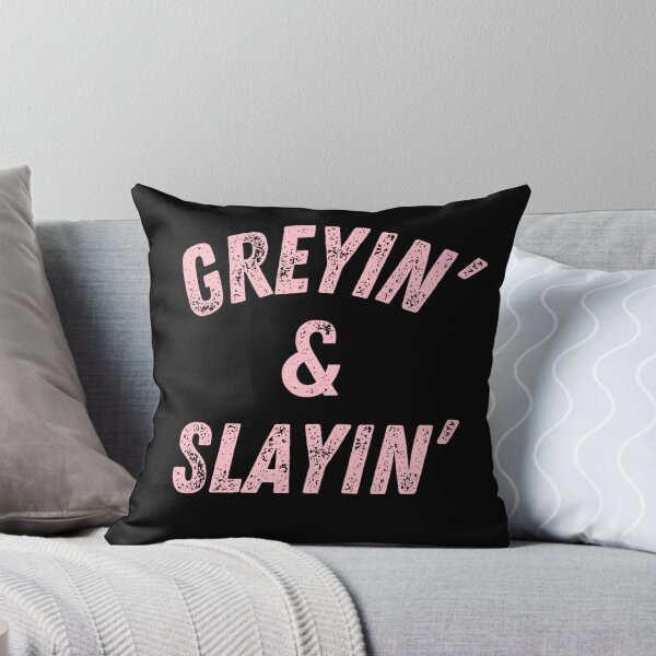 Item preview, Greyin And Slayin Funny Grey Hair Don't Care designed and sold by ceddybaby612.
