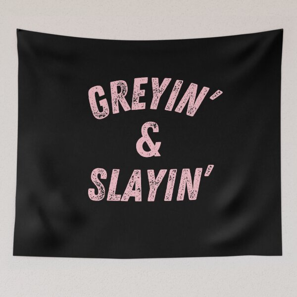 Item preview, Greyin And Slayin Funny Grey Hair Don't Care designed and sold by ceddybaby612.
