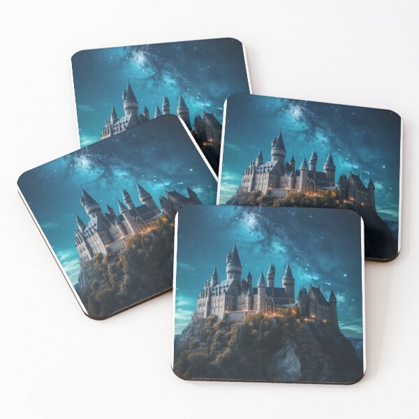 Item preview, Castle Canvas Print, Moon Scene, Wall Art, Gallery Wrapped Wall Decor, Wizard Castle Art, Modern Artwork, Castle Wizard, Home Decor designed and sold by BeezyArt.