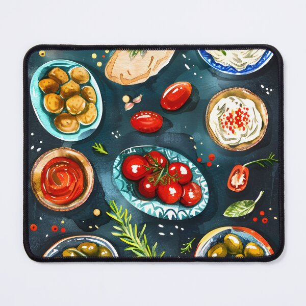 Item preview, Vegan Arabic Middle Eastern Breakfast Bliss: Enjoy the Savory Goodness of Hummus, Falafel, Baba Ghanoush, Olives, Zaatar, Pita designed and sold by FUNqoosh.