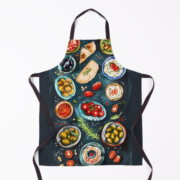 Item preview, Vegan Arabic Middle Eastern Breakfast Bliss: Enjoy the Savory Goodness of Hummus, Falafel, Baba Ghanoush, Olives, Zaatar, Pita designed and sold by FUNqoosh.