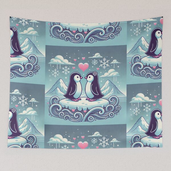 Item preview, Cute Penguin Love Encounter designed and sold by WildVista.
