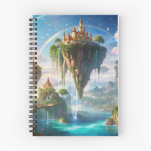Item preview, rainbow sky floating islands fantasy artwork designed and sold by dimitrisbar.