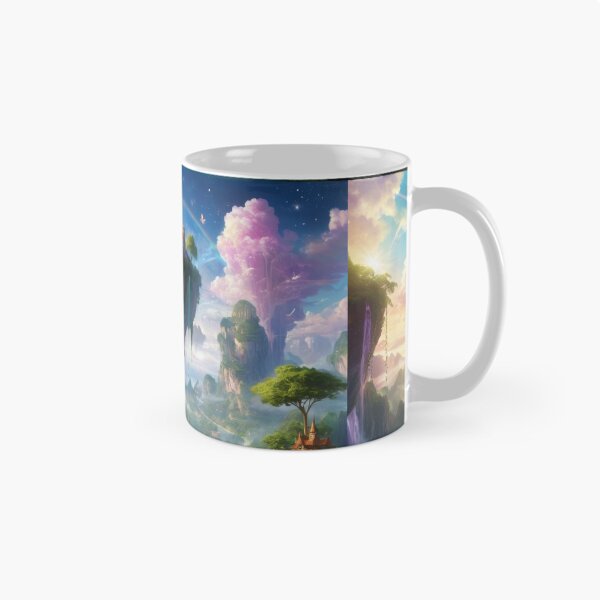 Item preview, rainbow sky floating islands fantasy artwork designed and sold by dimitrisbar.